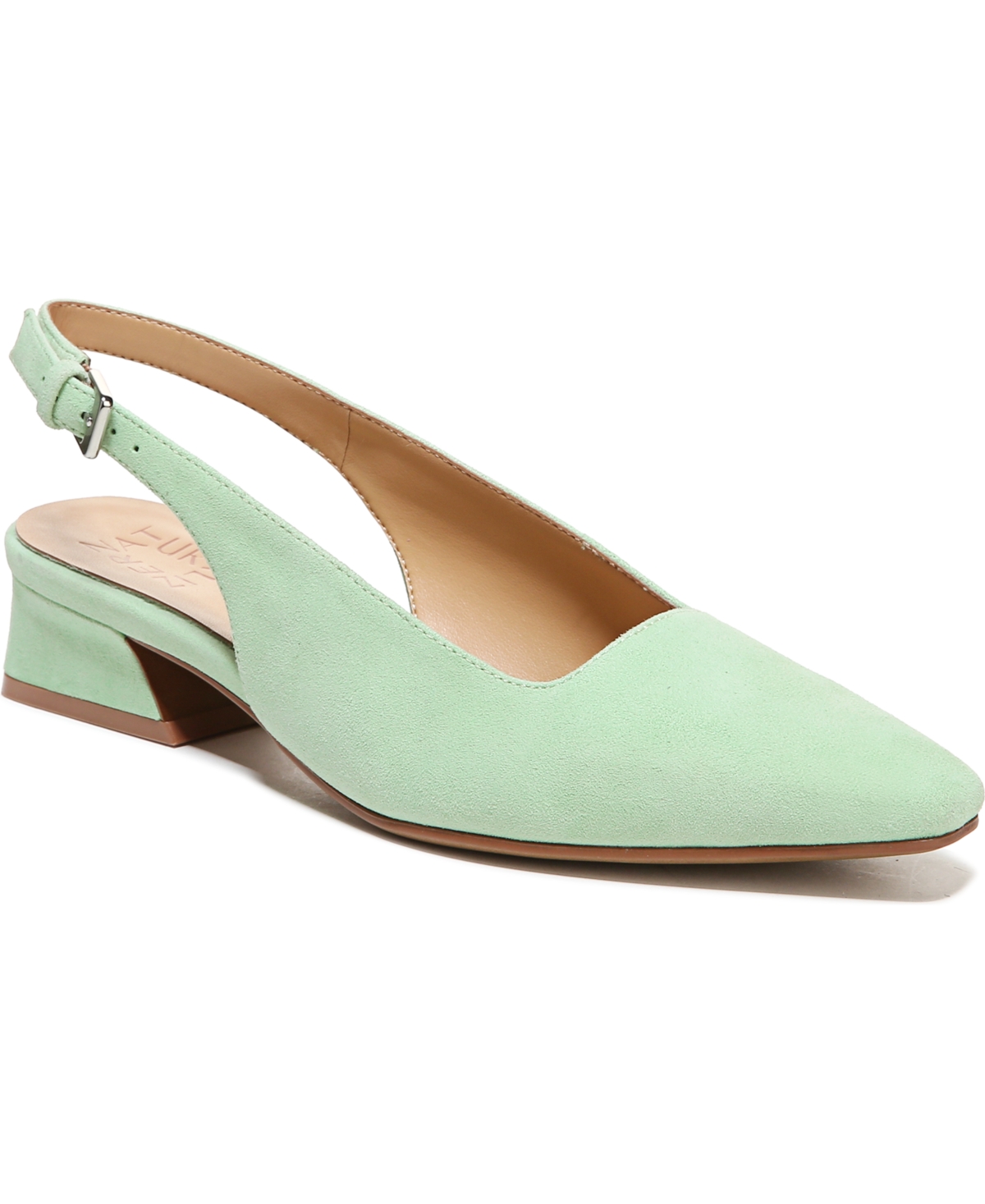 Naturalizer Lesley Slingback Pump In Mint Green Suede