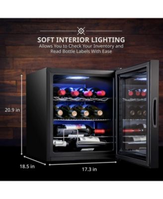 Freestanding Small Wine Refrigerator, 12 Bottle Wine Cooler