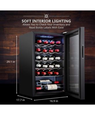 Freestanding Wine Refrigerator, 24 Bottle Wine Cooler