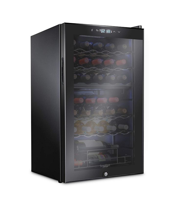 Ivation Freestanding Wine Refrigerator, 33 Bottle Wine Cooler Macy's