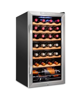 Ivation Freestanding Wine Refrigerator, 28 Bottle Wine Cooler