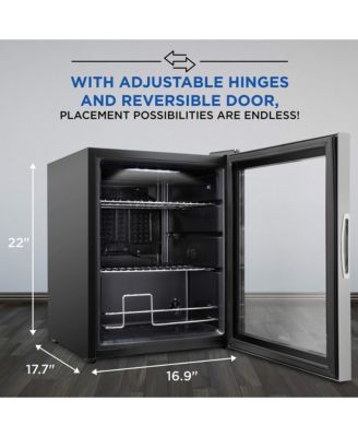 62 Can Small Refrigerator & Beverage Cooler, Stainless Steel