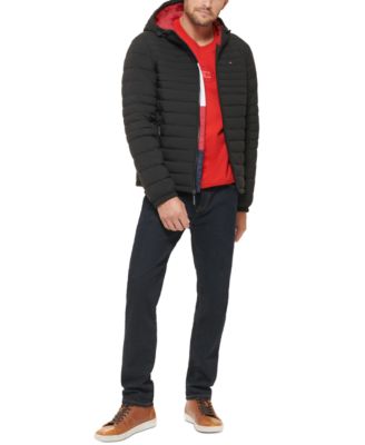 Men's Stretch Quilted Hooded Jacket