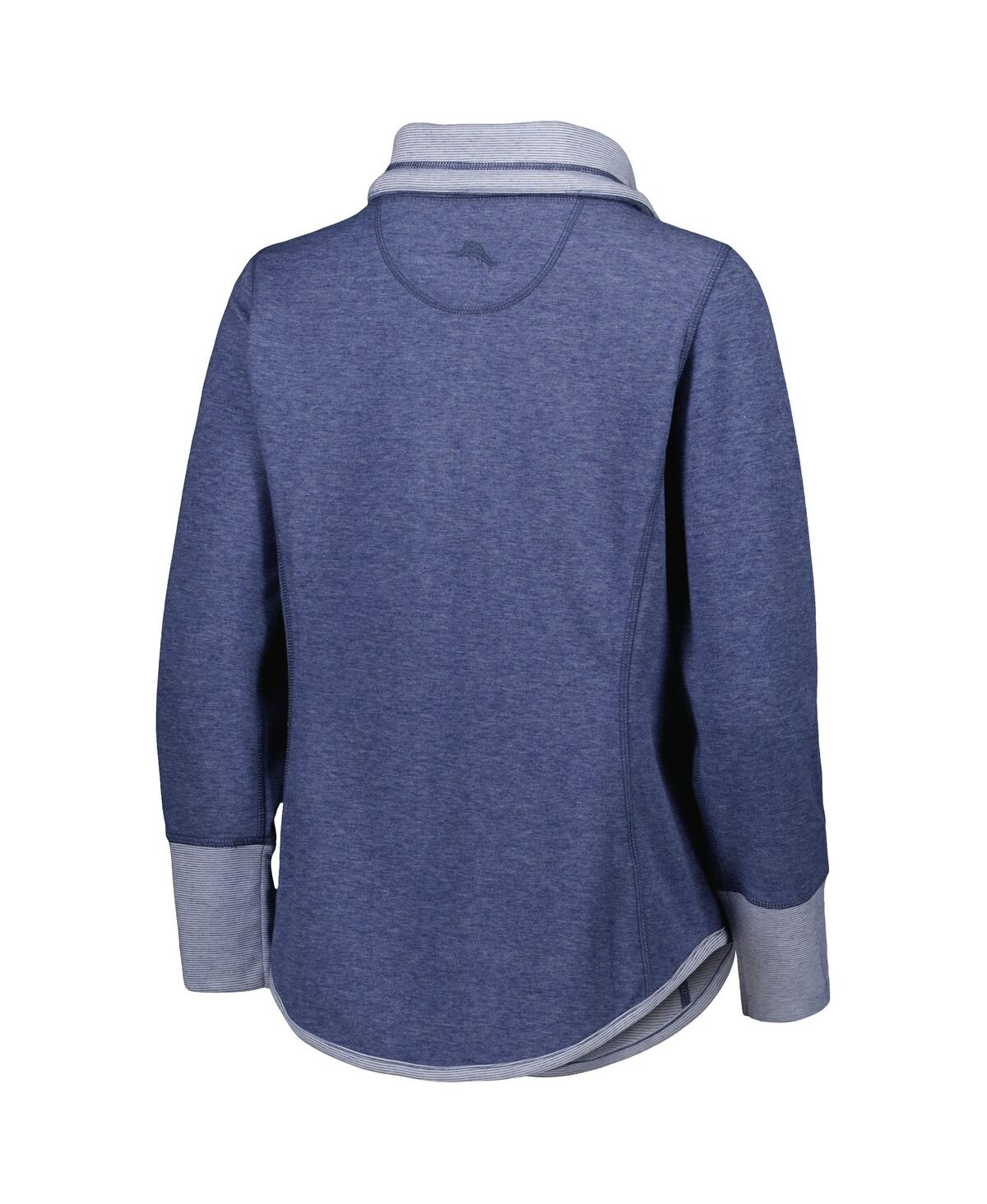 Shop Tommy Bahama Women's  Heathered Navy Dallas Cowboys Sport Sun Fade Full-zip Sweatshirt