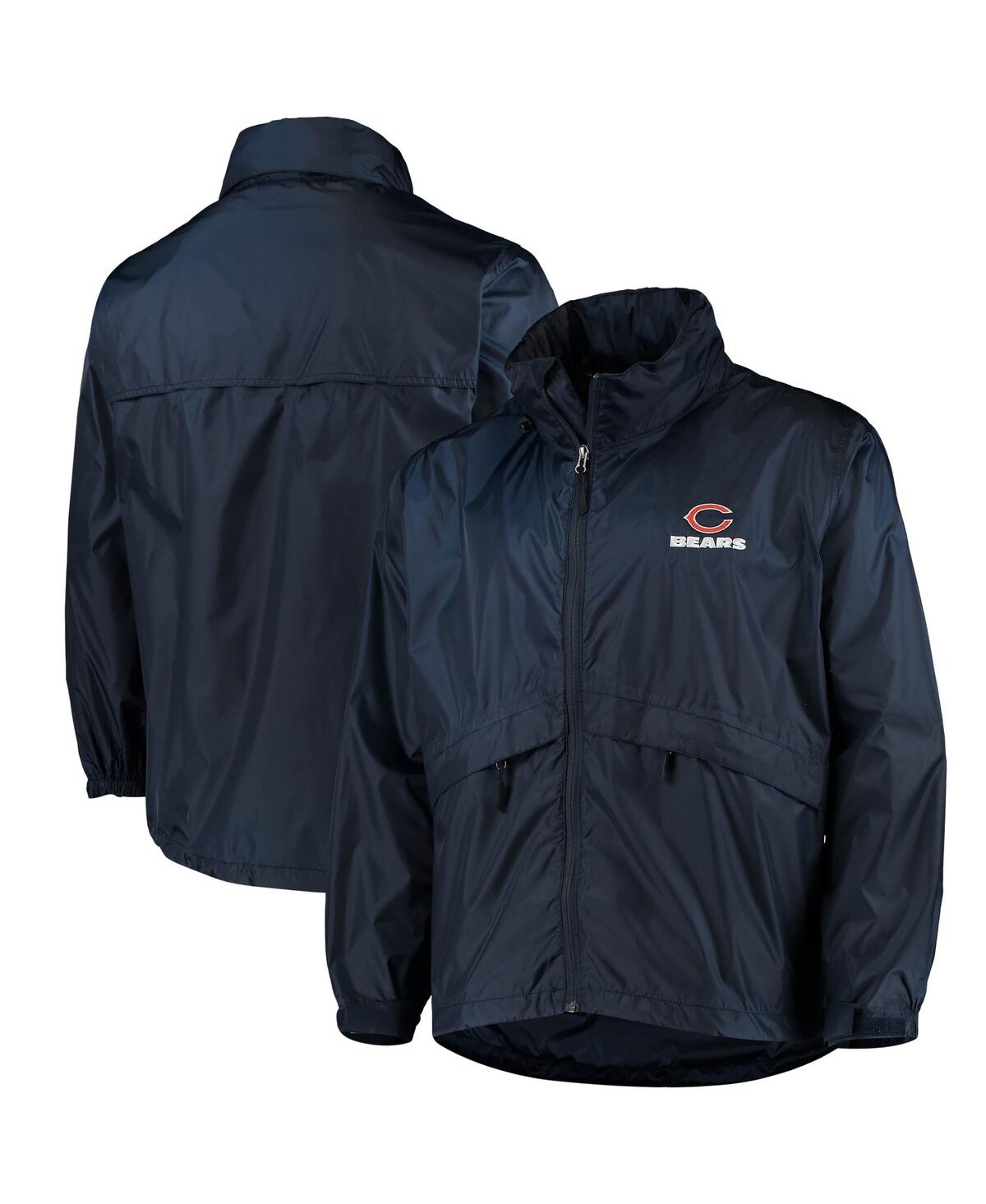 Men's Dunbrooke Navy Chicago Bears Circle Sportsman Water-Resistant Packable Full-Zip Jacket - Navy