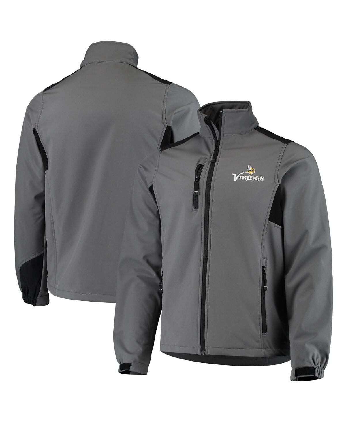 Dunbrooke Men's  Charcoal Minnesota Vikings Circle Softshell Fleece Full-zip Jacket
