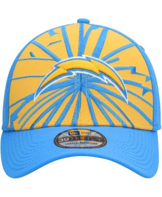 Men's Gold, Powder Blue Los Angeles Chargers Shattered 39THIRTY Flex Hat