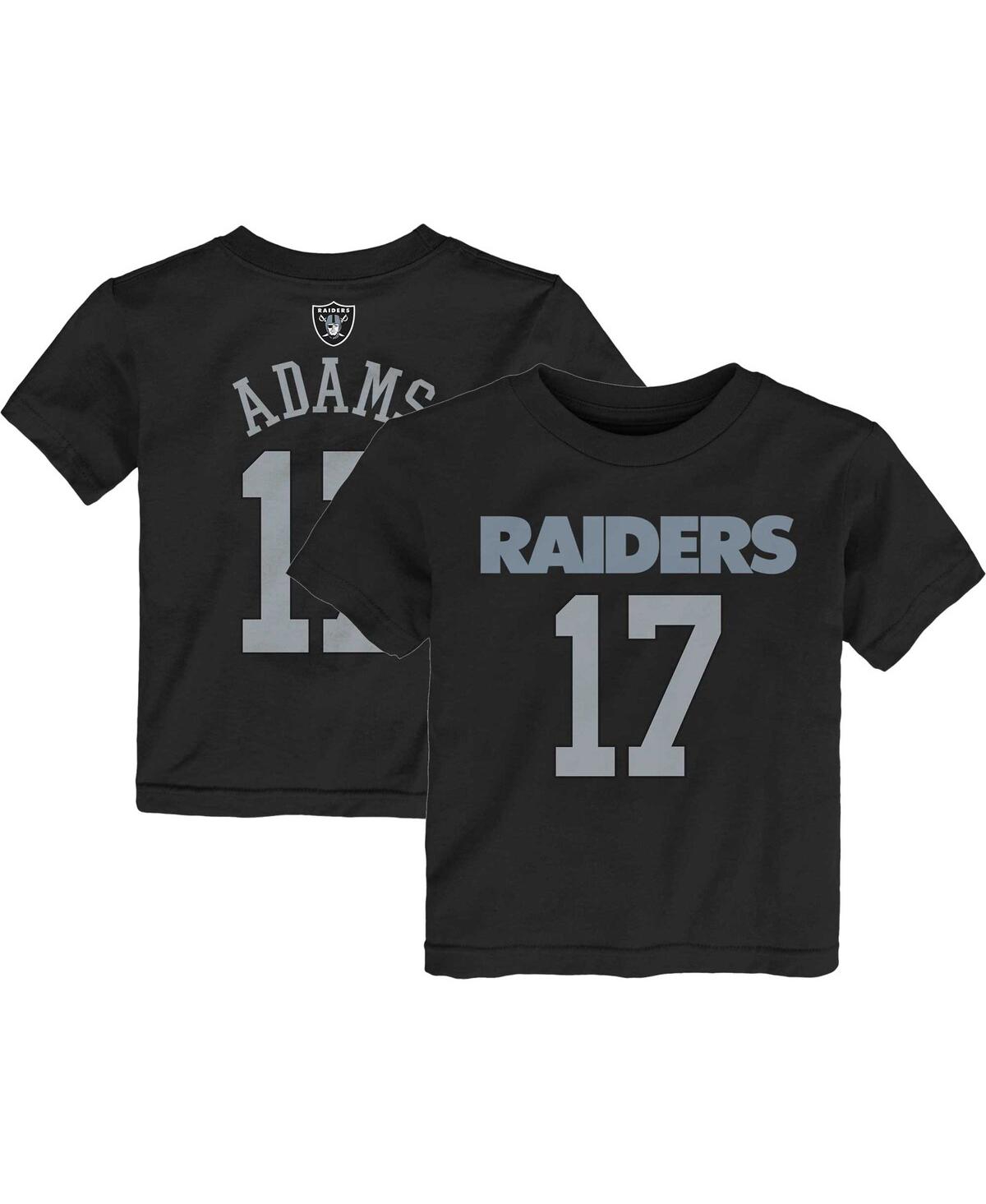 Outerstuff Little Boys And Girls Davante Adams Black Las Vegas Raiders Mainliner Player Name And Number T-shirt In Black
