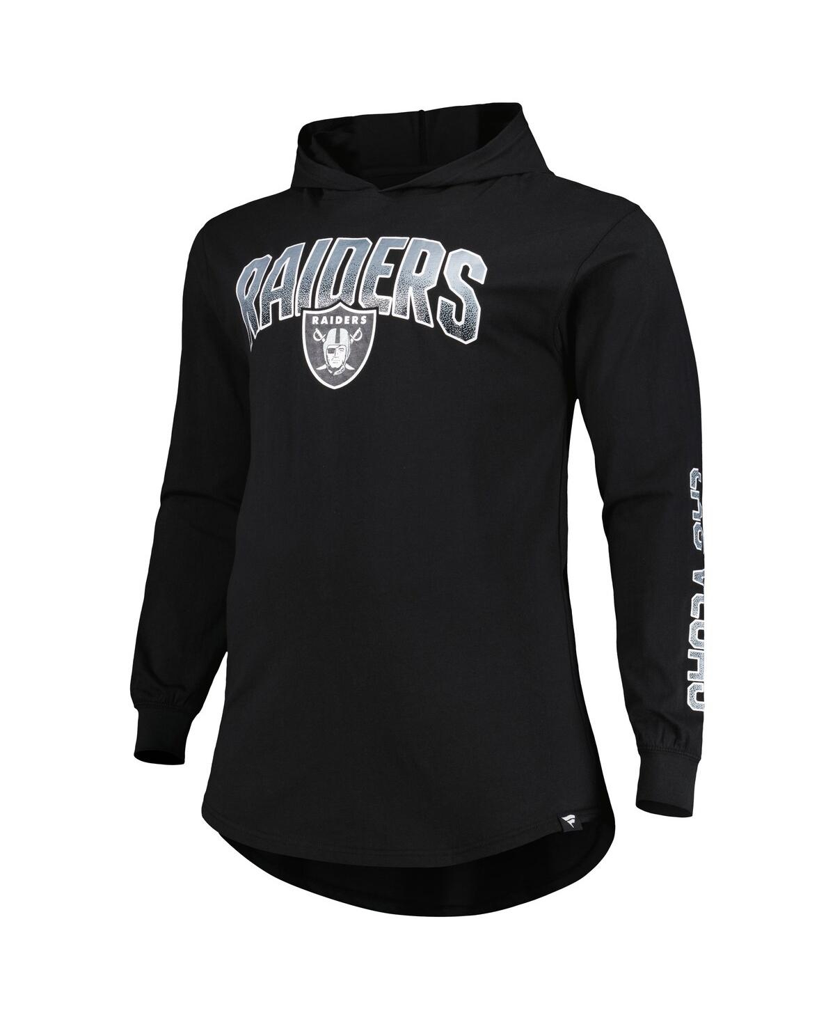 Fanatics Branded Black Las Vegas Raiders Big & Tall Front Runner Pullover Hoodie In Black