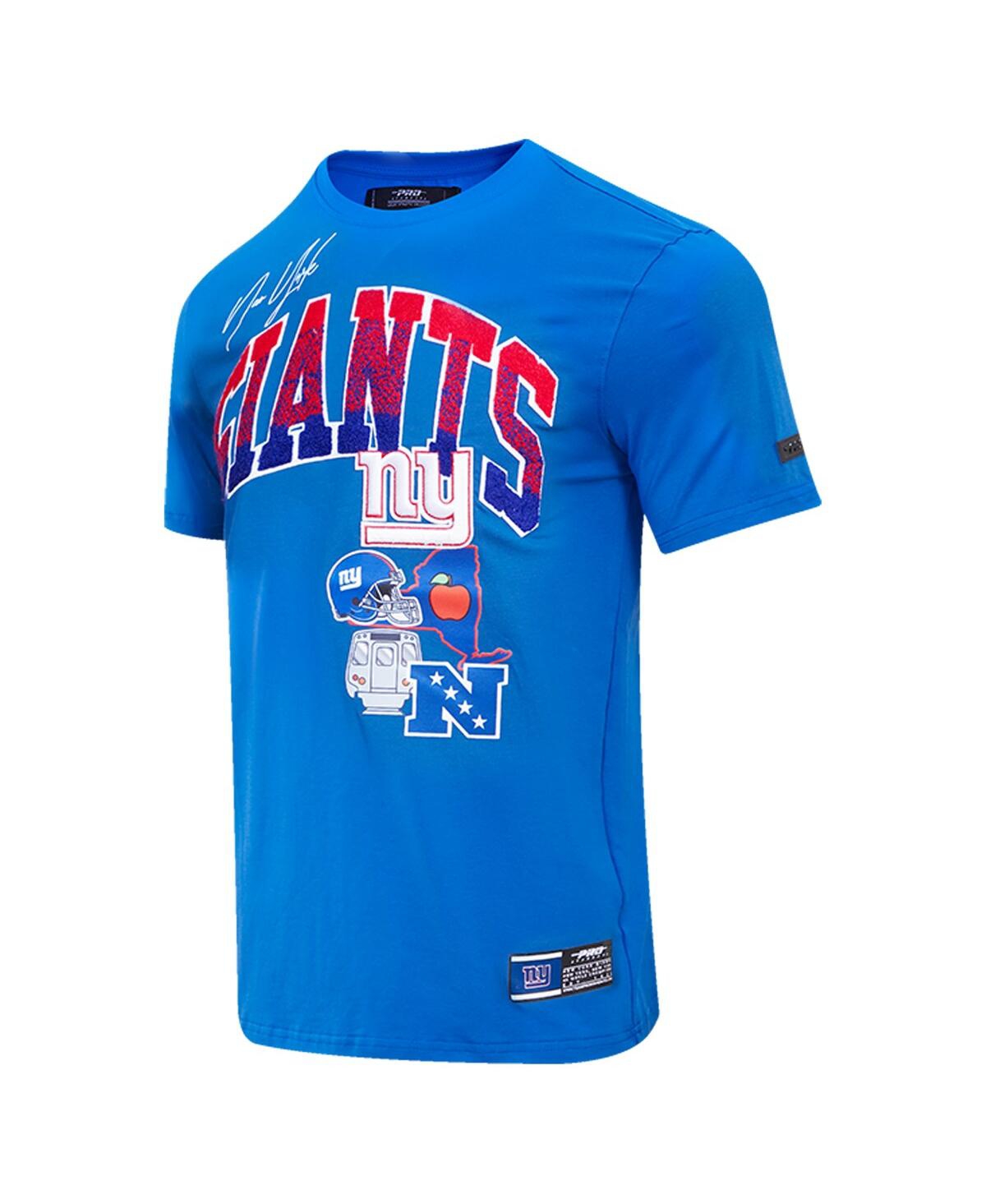 Pro Standard Royal New York Giants Super Bowl Xlvi Patch Hometown Collection T-shirt In Royal