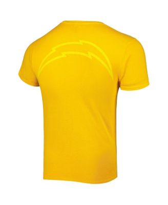 Men's Gold Los Angeles Chargers Fast Track Tonal Highlight T-shirt