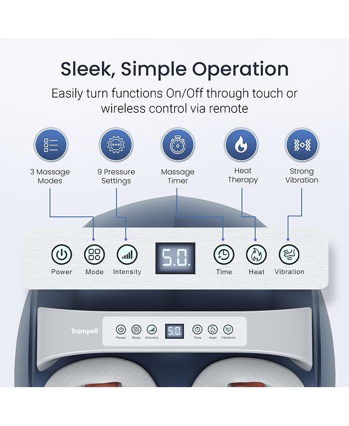 Tranqwil Shiatsu Foot Massager Machine with Heat - Blue