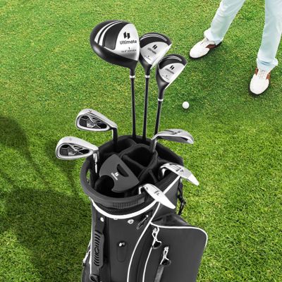 Men's Complete Golf Clubs Package Set 10 Pieces Includes Alloy Driver