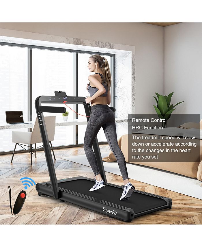 Costway 4.75HP 2 In 1 Folding Treadmill Macy's