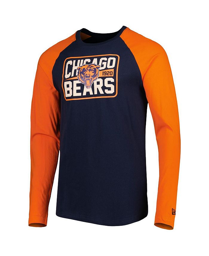 New Era Men's Navy Chicago Bears Current Raglan Long Sleeve T-shirt ...