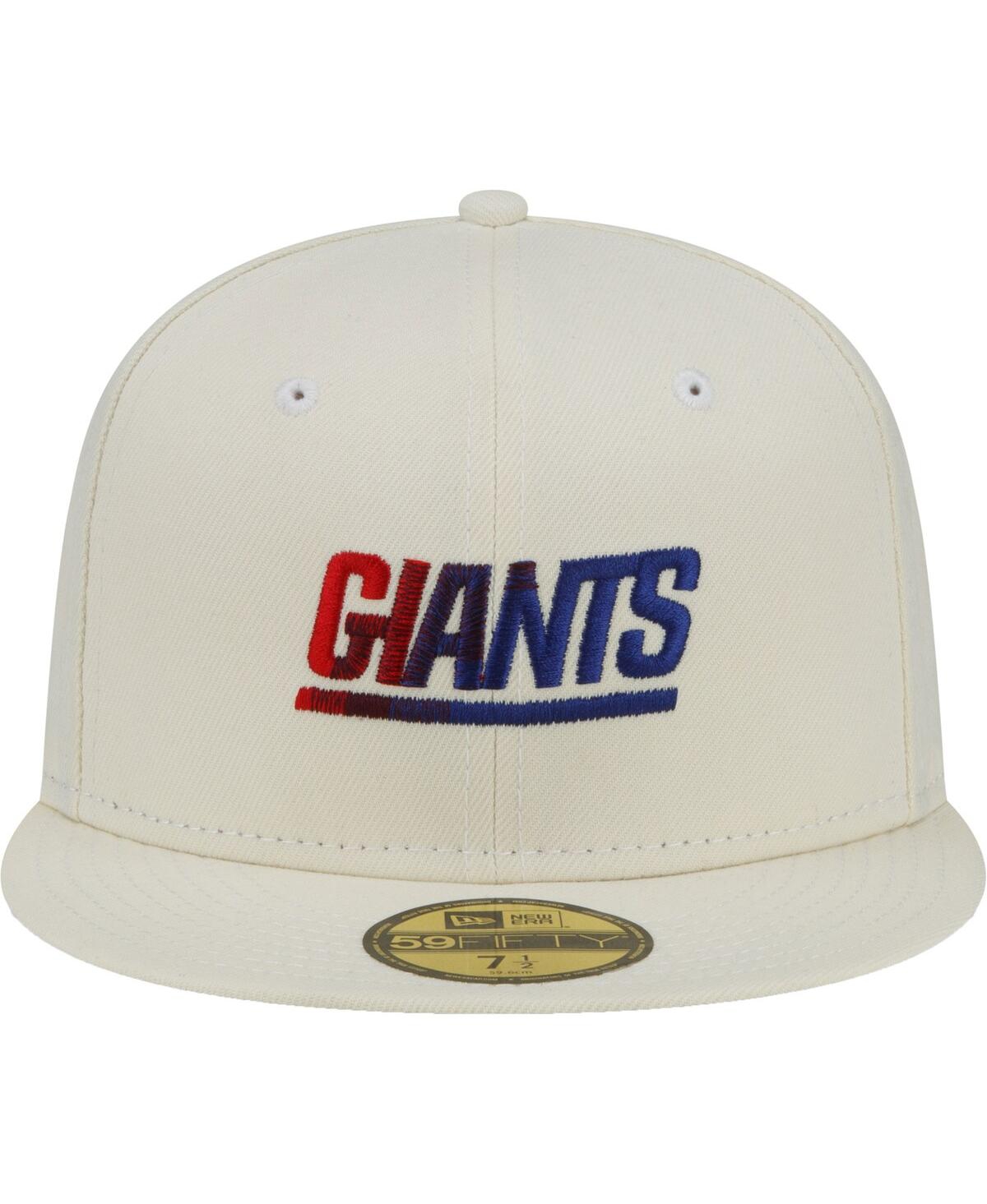 Men's New EraNew York Giants Chrome Dim 59FIFTY Fitted Hat - Cream