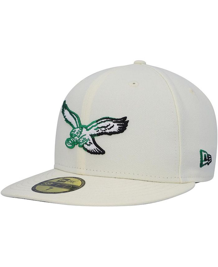New Era Men's Cream Philadelphia Eagles Chrome Dim 59FIFTY Fitted Hat ...