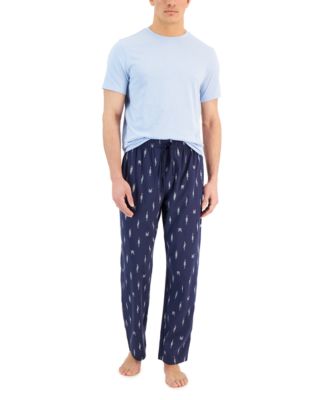 Club Room - Men's 2-Pc. Solid T-Shirt & Nautical Knot-Print Pajama Pants Set