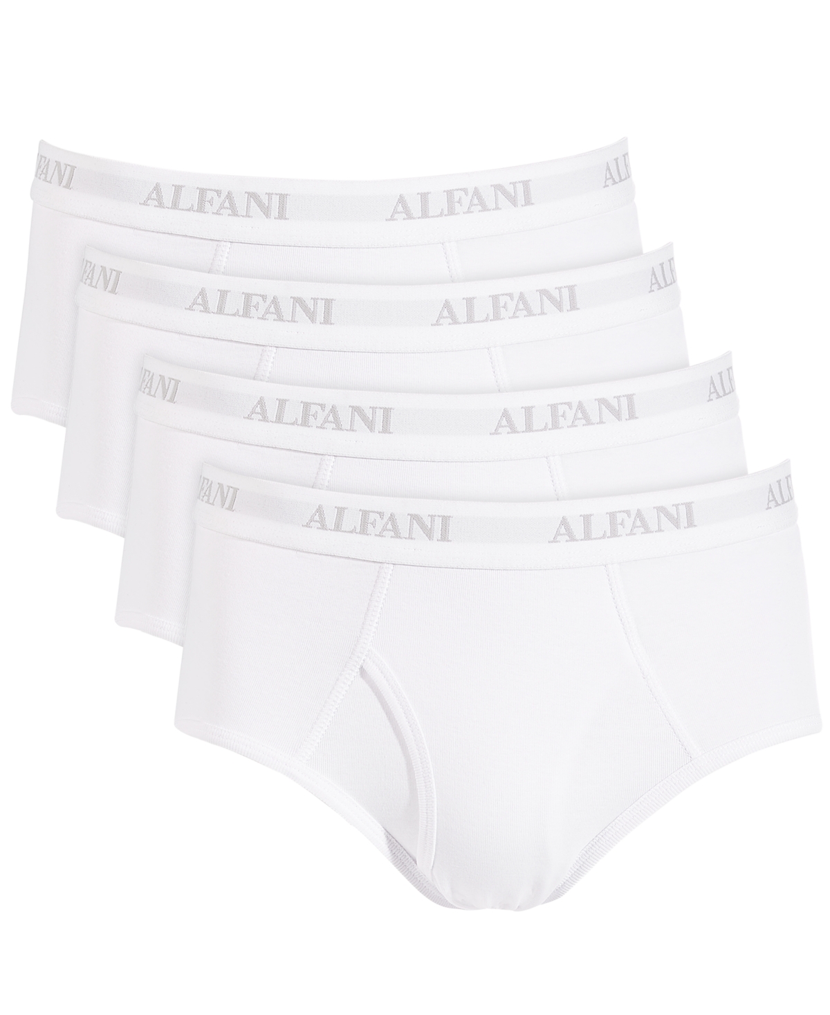 Alfani Men's 4-pk. Moisture-wicking Cotton Briefs, Created For Macy's In Bright White
