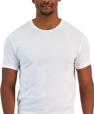 Men's 4-Pk. Classic-Fit Solid Cotton Undershirts, Created for Macy's 