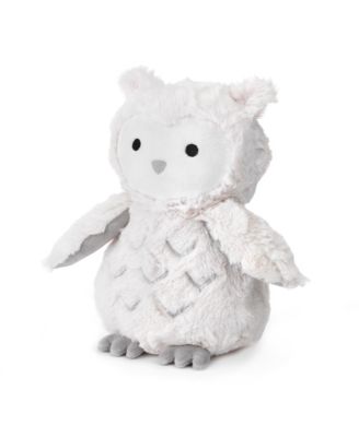 Luna White/Gray Plush Owl Stuffed Animal - Luna