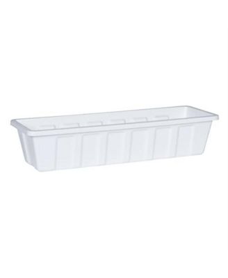 Poly-Pro Plastic White 24 Inches Flower Box Planter