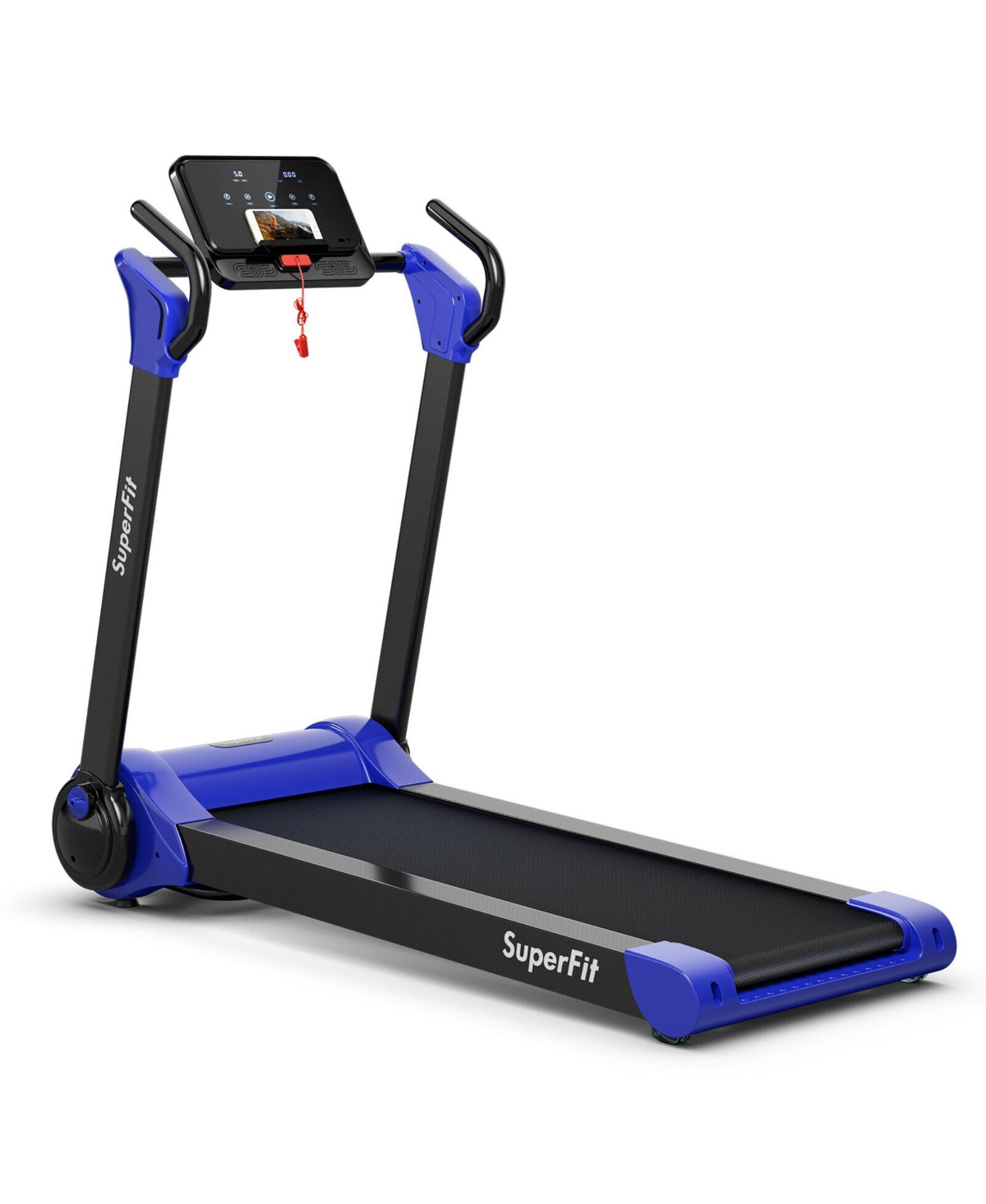 2.25HP Folding Electric Motorized Treadmill With Speaker - Red