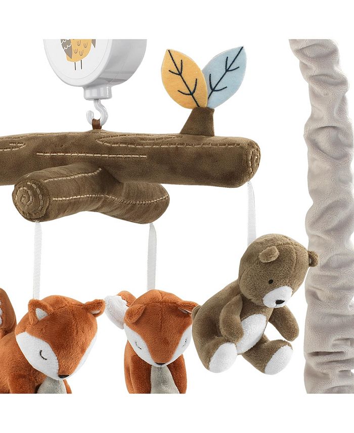 Lambs & Ivy Sierra Sky Brown Bear/Fox Musical Baby Crib Mobile Soother