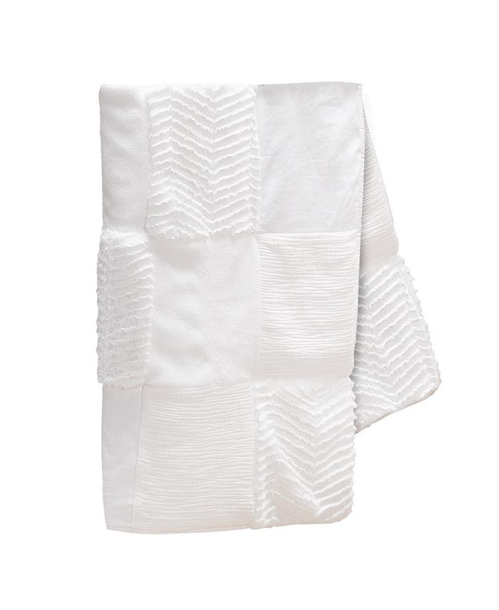 Lambs & Ivy Signature White Luxury Textured Patchwork Crib/Toddler