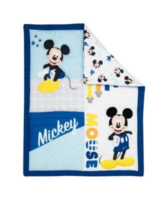 Disney Baby Forever Mickey Mouse 3-Piece Blue Crib Bedding Set