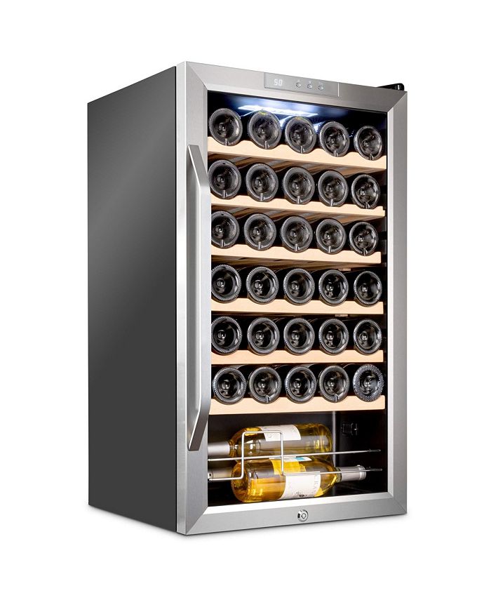 Ivation Freestanding Wine Refrigerator, 34 Bottle Wine Cooler Macy's