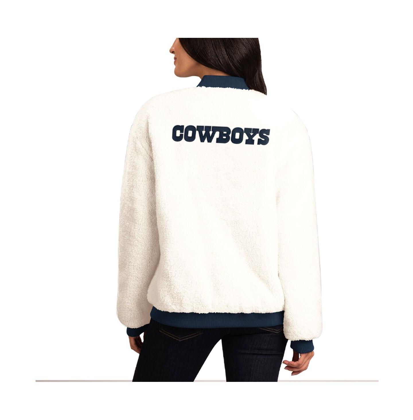 Женская куртка G-III 4Her by Carl Banks Oatmeal, Navy Dallas Cowboys Switchback Reversible Full-Zip — фото 3