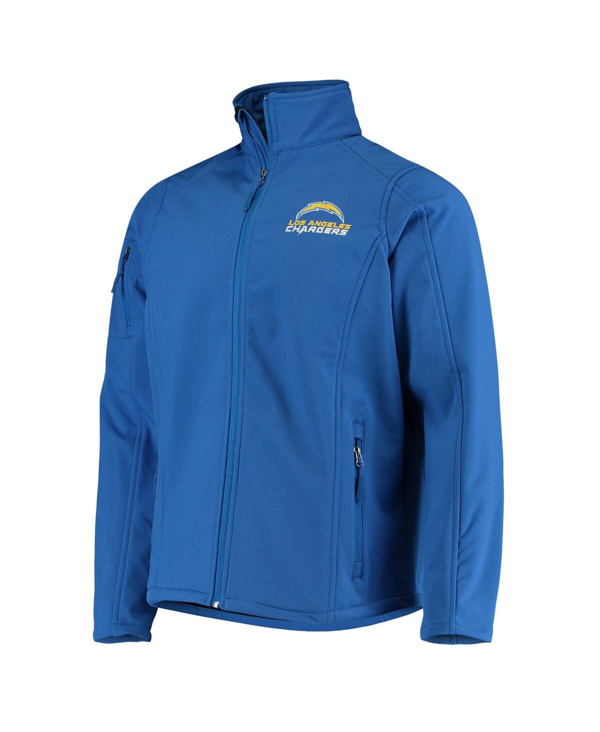 DUNBROOKE MEN'S DUNBROOKE POWDER BLUE LOS ANGELES CHARGERS SONOMA SOFTSHELL FULL-ZIP JACKET 