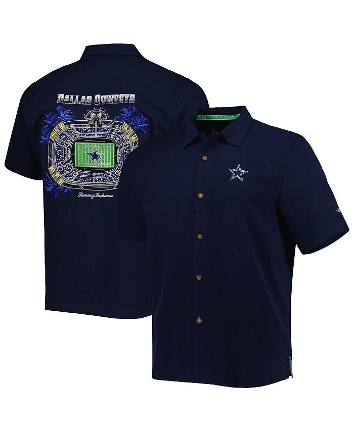 Tommy Bahama Men's Navy Dallas Cowboys Top of Your Game Camp Button-Up Shirt  - Macy's