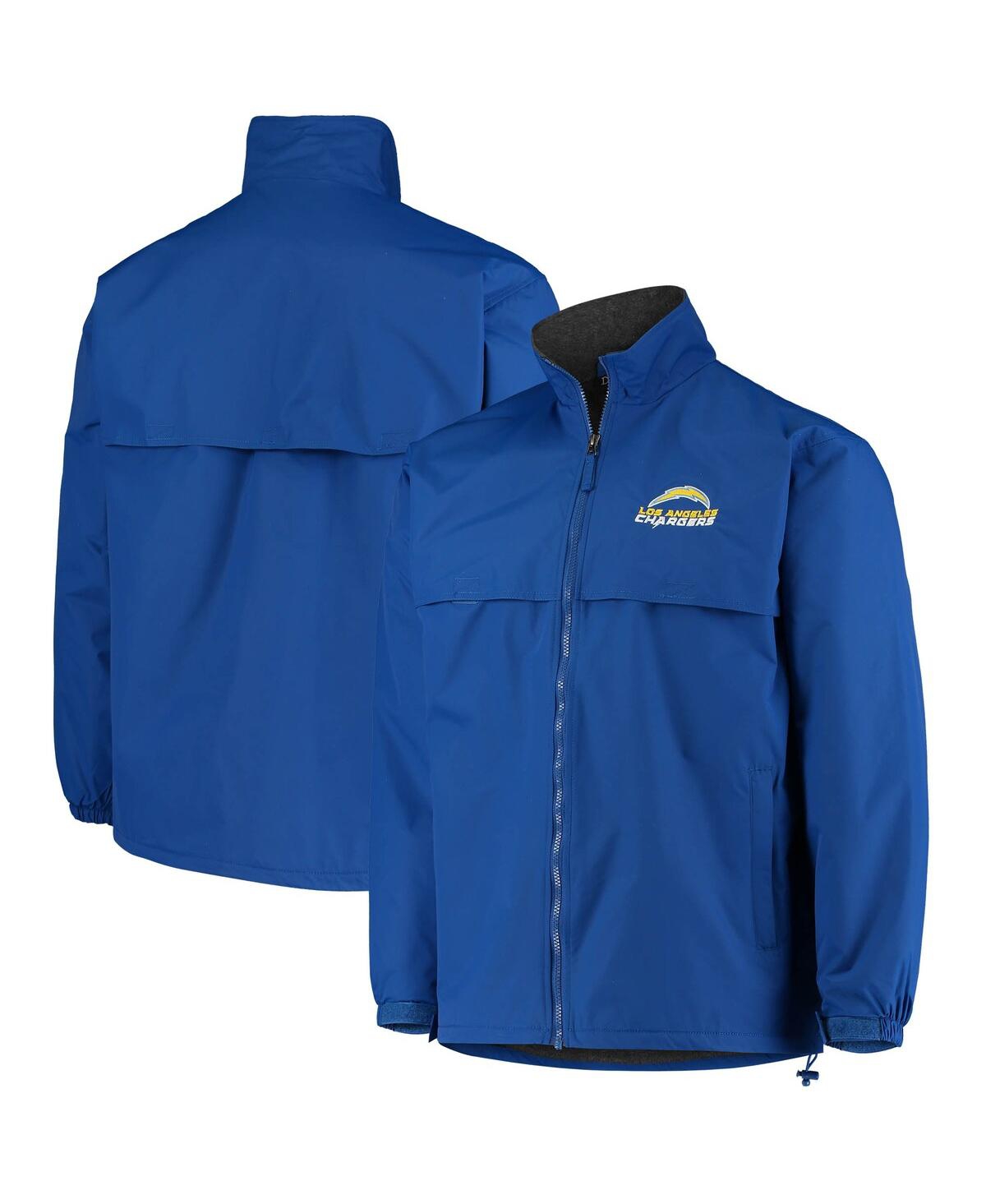 DUNBROOKE MEN'S DUNBROOKE ROYAL LOS ANGELES CHARGERS TRIUMPH FLEECE FULL-ZIP JACKET 