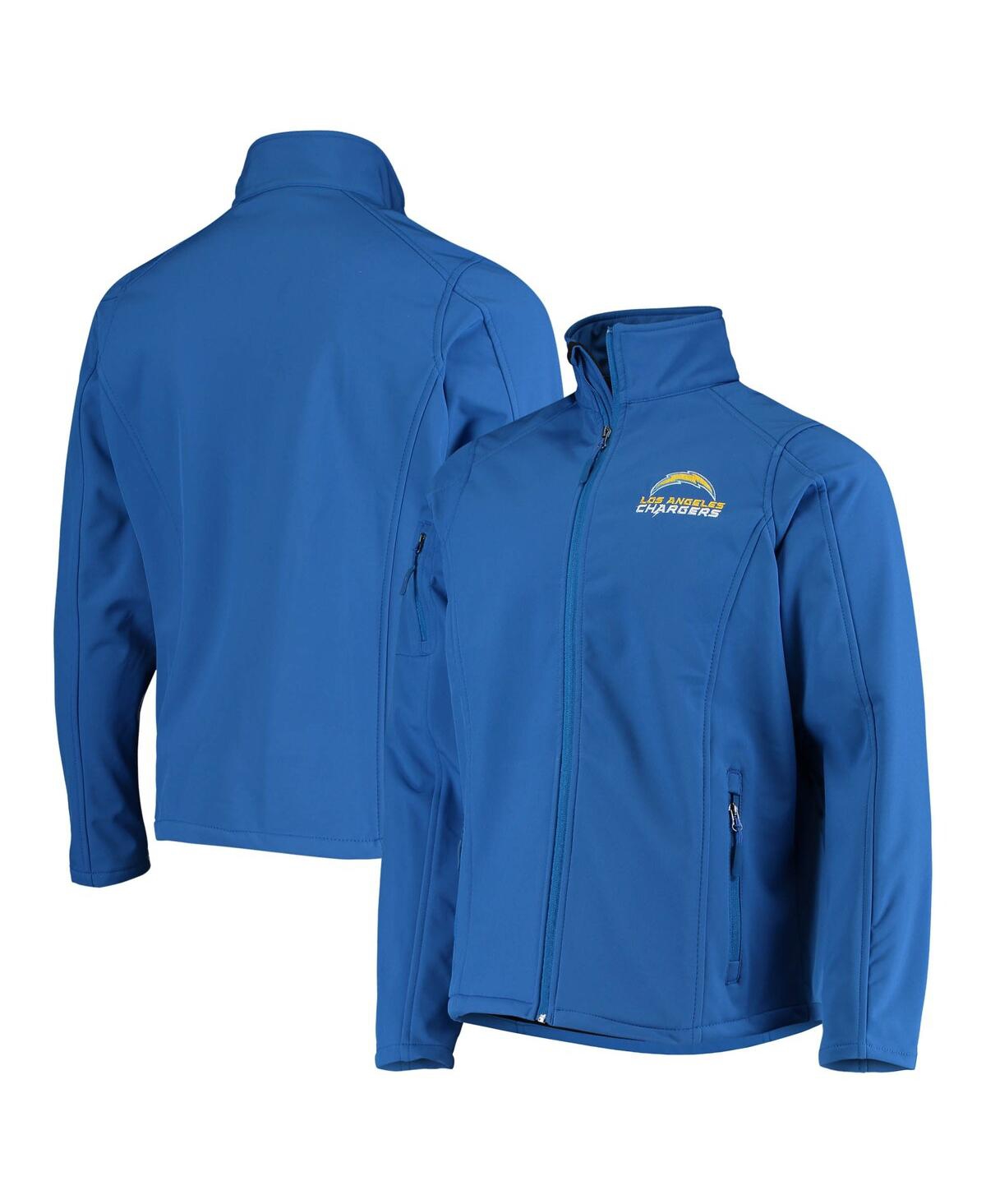 DUNBROOKE MEN'S DUNBROOKE POWDER BLUE LOS ANGELES CHARGERS SONOMA SOFTSHELL FULL-ZIP JACKET 