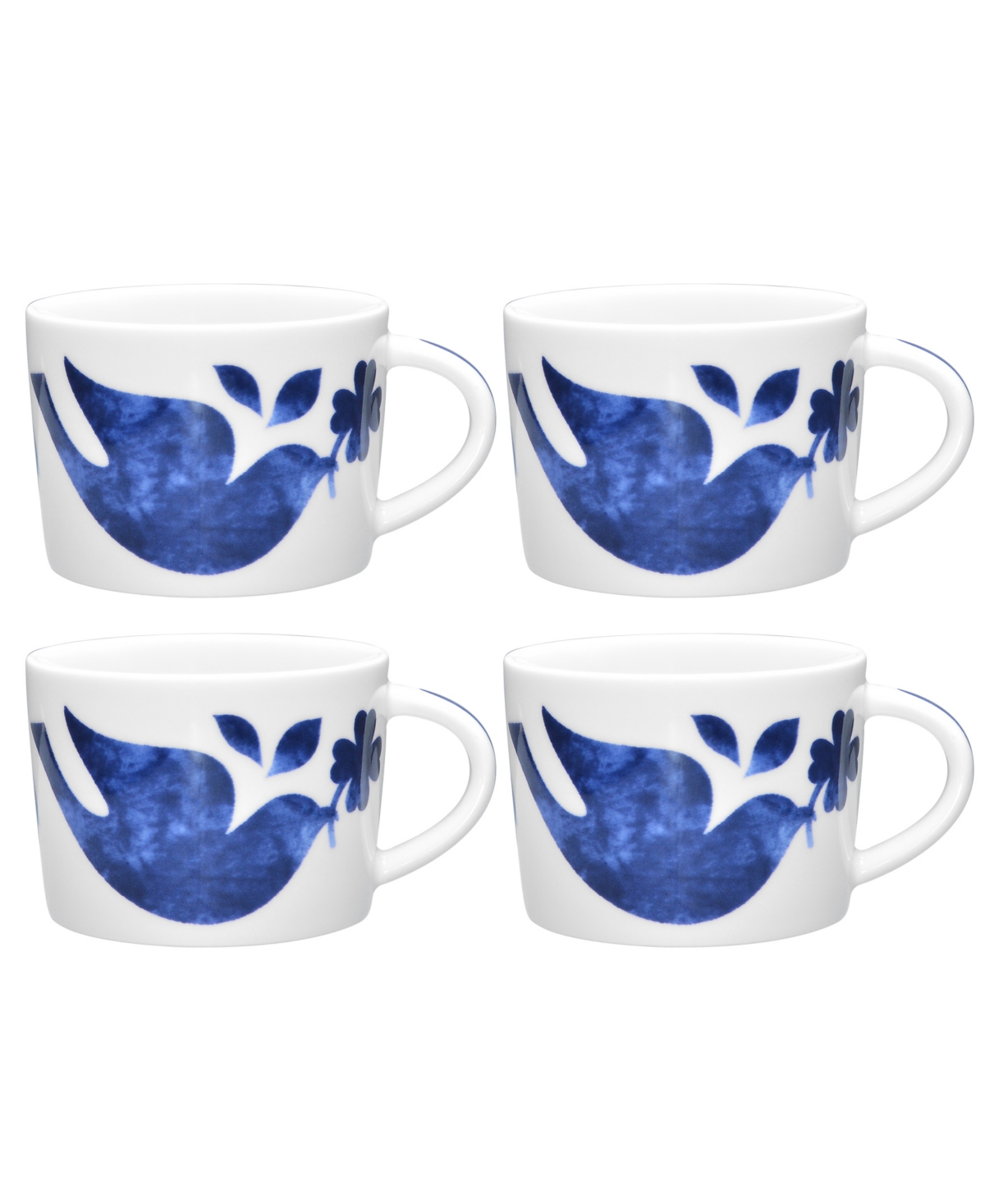 Noritake Sandefjord Set Of 4 Cups 6 Oz. In Blue