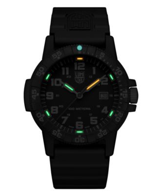 Men's 0321 Sea Turtle Black Rubber Bracelet Watch