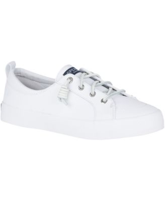 sperry white leather shoes