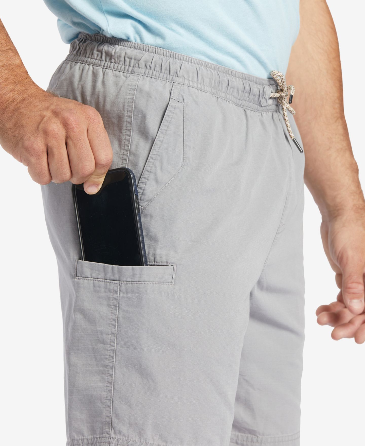 Мужские шорты Quiksilver Waterman Quiksilver Last Light Solid Walkshorts, цвет: Sharkskin — фото 8
