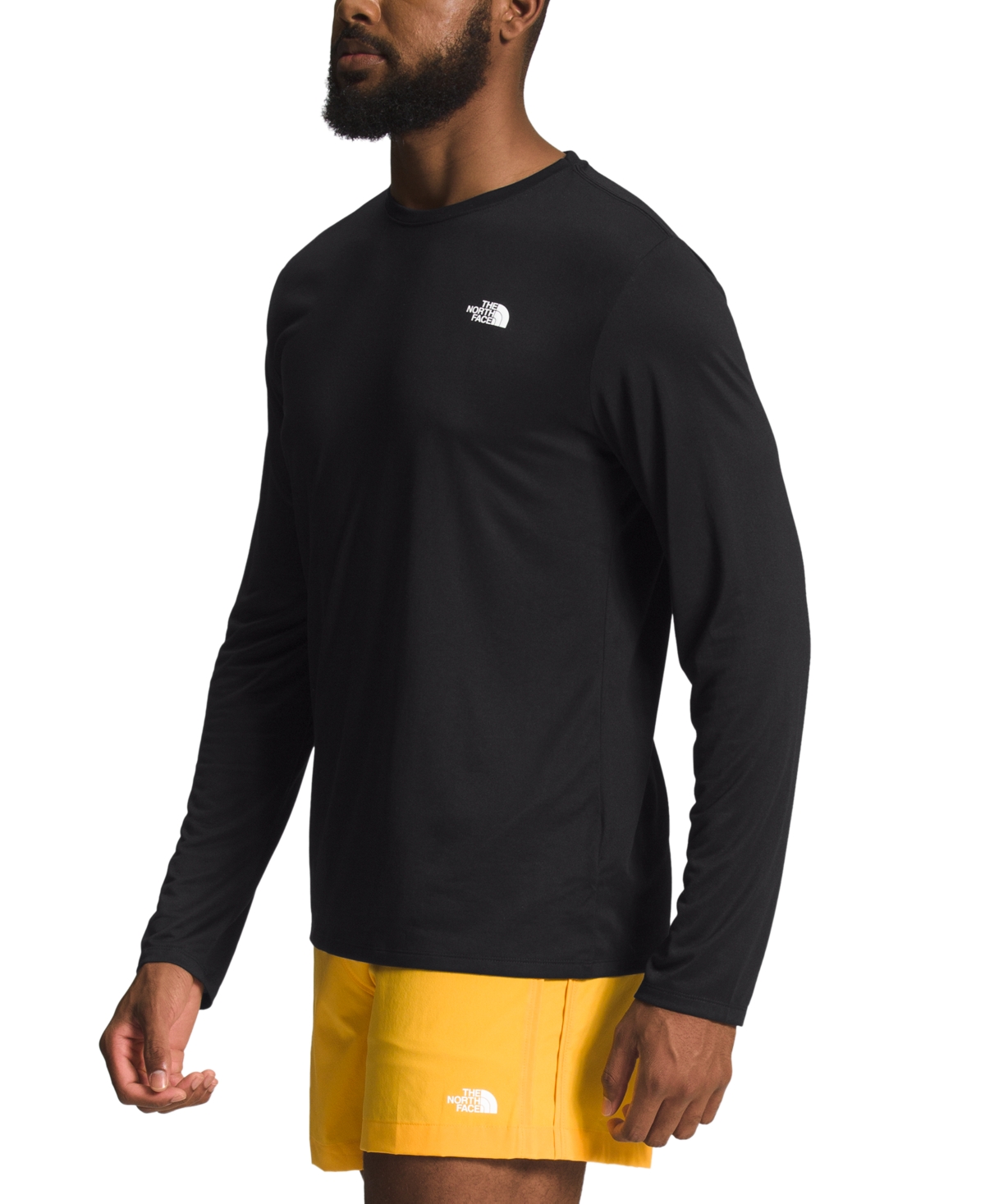 Shop The North Face Men's Elevation Long Sleeve T-shirt In Meld Grey