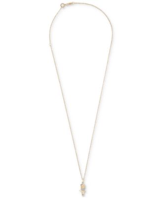 Diamond Ballerina Girl Pendant Necklace (1/20 ct. tw) in 10k Gold, 18" + 2" extender, Created for Macy's