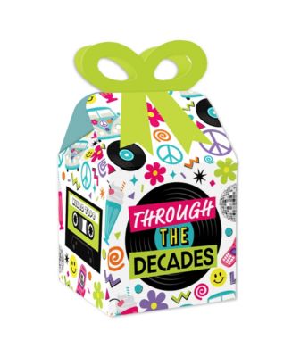 Big Dot of Happiness Through the Decades - Square Favor Gift Boxes ...