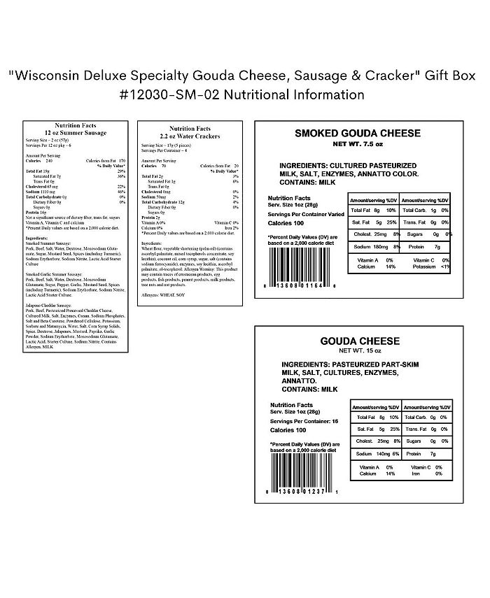 Wisconsin Cheese Company Wisconsin Deluxe Specialty Gouda Cheese