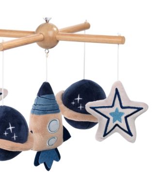 Sky Rocket Planets/Stars Musical Baby Crib Mobile Soother Toy- Blue