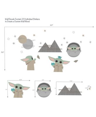 60 x 0.01 x 30 inches Star Wars The Mandalorian The Child/Baby Yoda Wall Decals