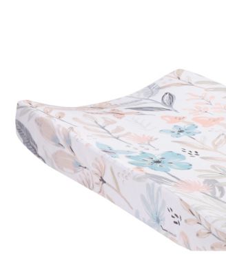 Baby Blooms Watercolor Floral/Butterfly Soft Changing Pad Cover