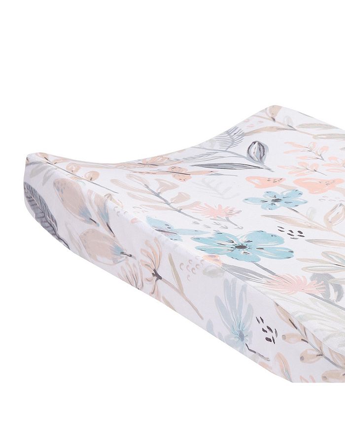 Lambs & Ivy Baby Blooms Watercolor Floral/Butterfly Soft Changing Pad