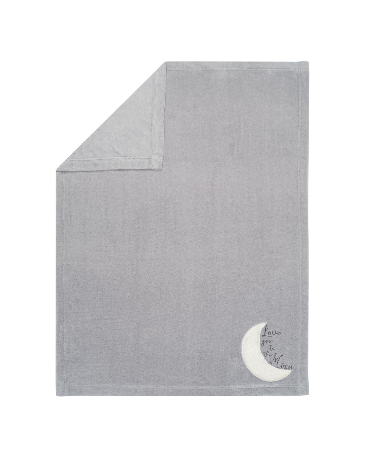 Lambs & Ivy Goodnight MoonAppliqued and Embroidered Fleece Baby Blanket - Gray