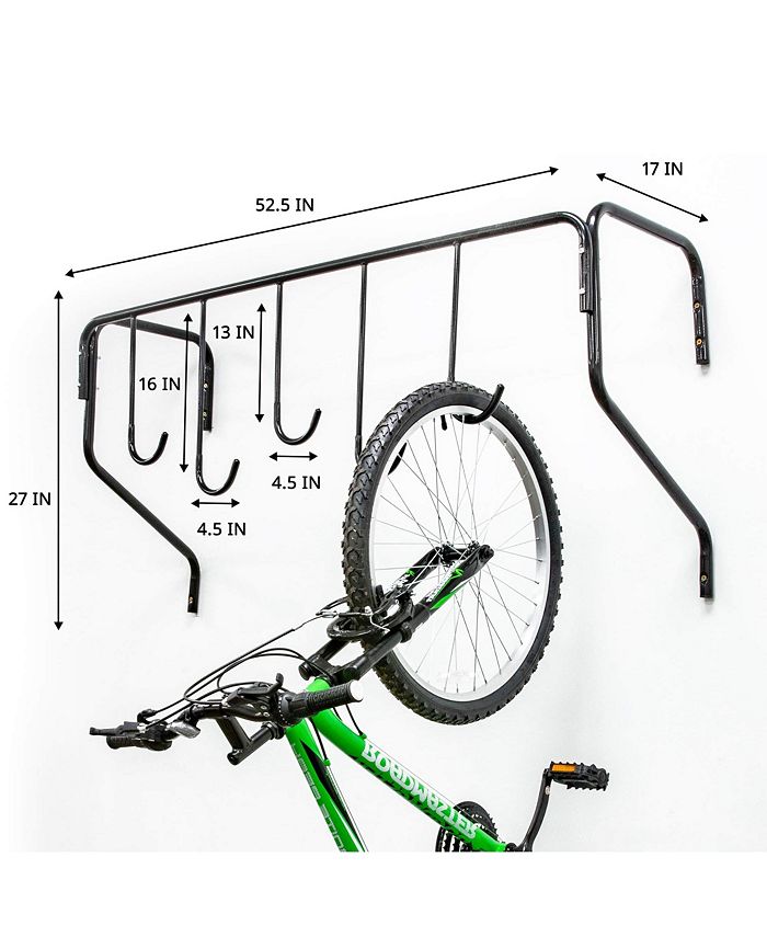Raxgo Garage Bike Rack Wall Mount Bicycle Storage Hanger with 5 Hooks Macy's